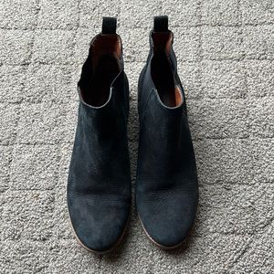 Lucky Brand Black Suede Chelsea Boots
